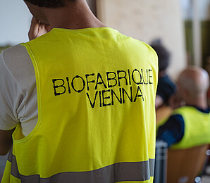 Biofabrique vest visible from the back