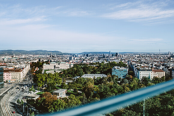 View on viennas Belvedere and Schweizer Garten