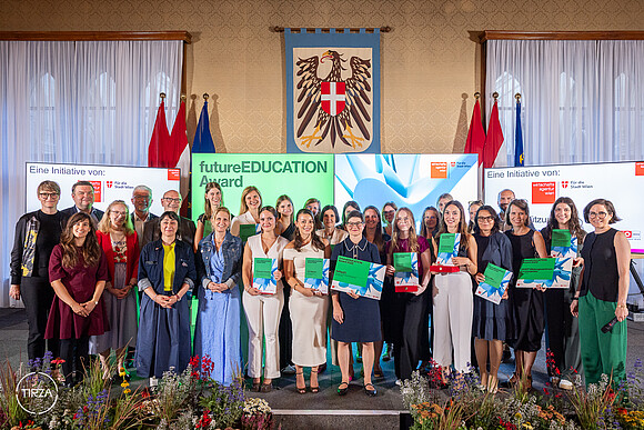 FutureEDUCATION Award 2025 FutureEDUCATION Award participants in Vienna City Hall's Coat of Arms Hall 2025