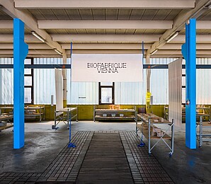 Biofabrique hall at Nordwestbahnhof - interior view