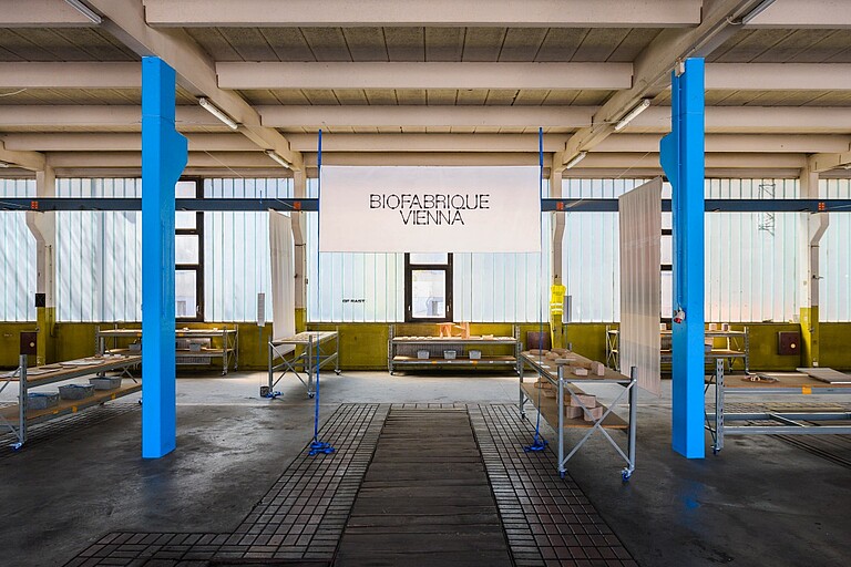Biofabrique hall at Nordwestbahnhof - interior view