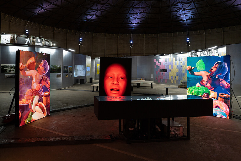 Exhibition space, digital media art