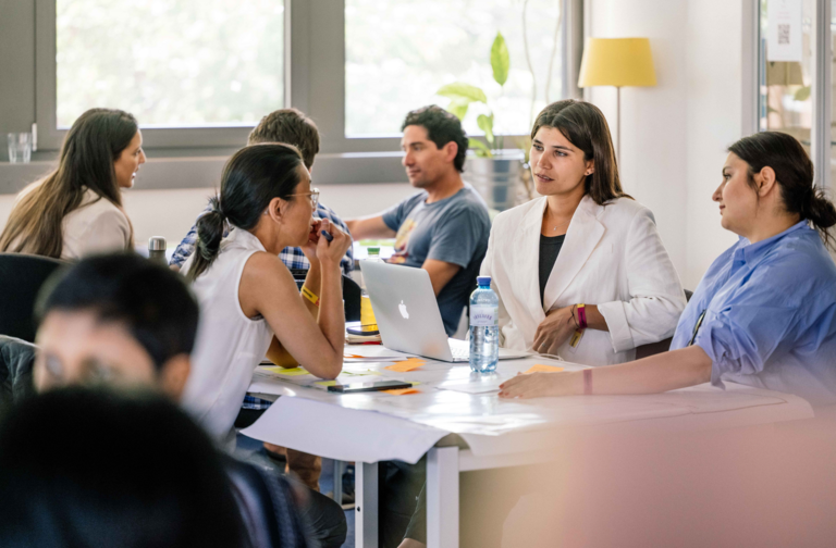 three women working during workshop
