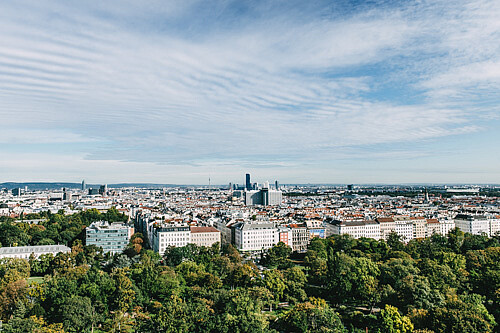 Aerial photo of Vienna