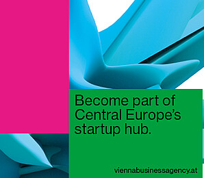 Colourful Banner with the text be part of startup hub