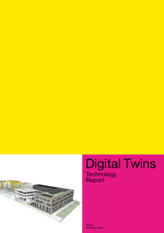 View of the cover of the Technologiereporting Digital Twins in English.