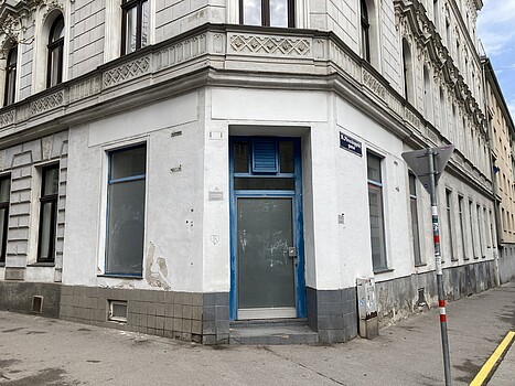 Ein Geschäftslokal von außen, Grätzelinitiative Wien 