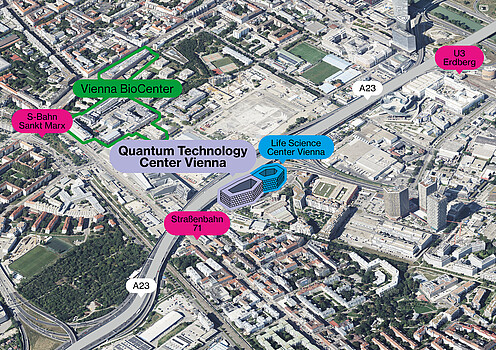 Quantum Technology Center Vienna, Umgebungsplan St. Marx