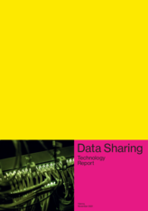 View of the cover of the Technologiereport Data Sharing in English.