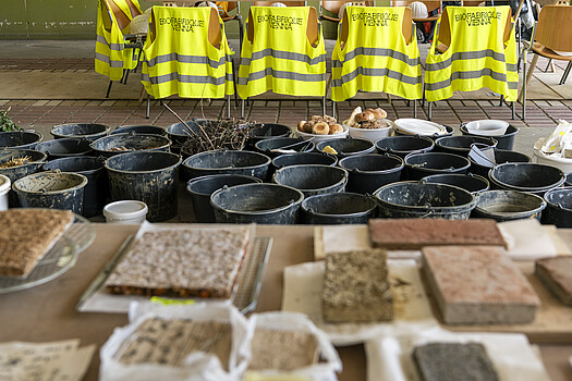 Biofabrique Vienna auf der ersten Klimabiennale. Forschung mit Öffi-Aushub und Backwarenresten