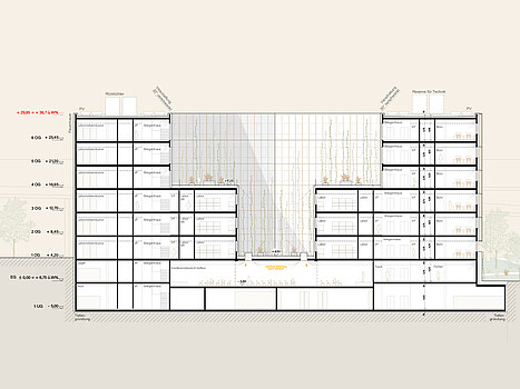 Life Science Center Plan Schnitt B