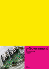 View of the cover of the Technologiereport e-Government in English.