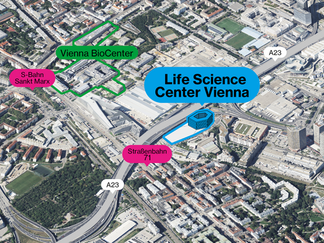 Umgebungsplan des Life Science Centers Vienna