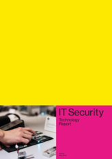 View of the cover of the Technologiereport IT security in English.